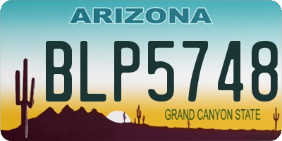AZ license plate BLP5748