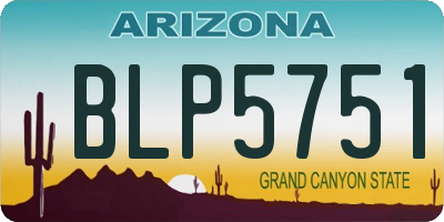 AZ license plate BLP5751