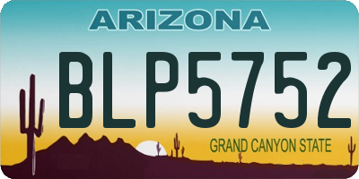 AZ license plate BLP5752