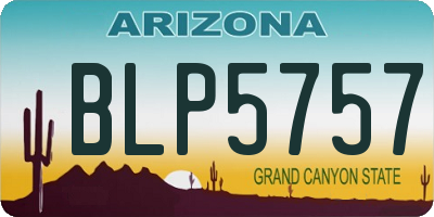 AZ license plate BLP5757