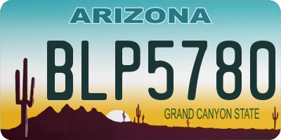 AZ license plate BLP5780