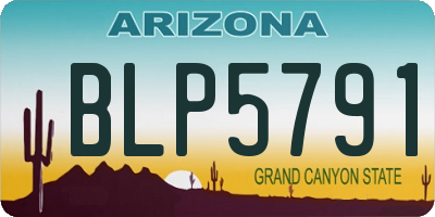 AZ license plate BLP5791