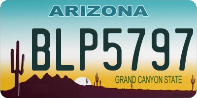 AZ license plate BLP5797