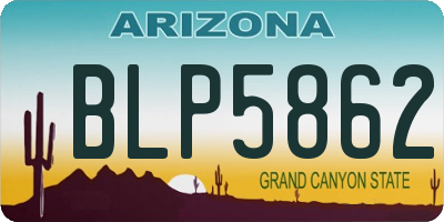 AZ license plate BLP5862
