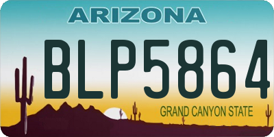 AZ license plate BLP5864