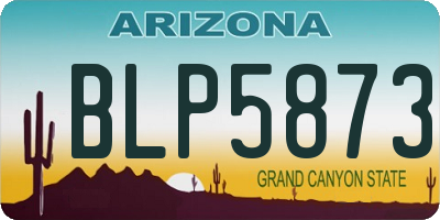 AZ license plate BLP5873