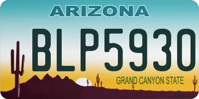 AZ license plate BLP5930