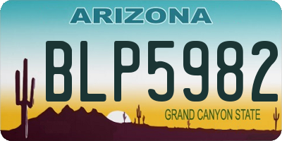 AZ license plate BLP5982