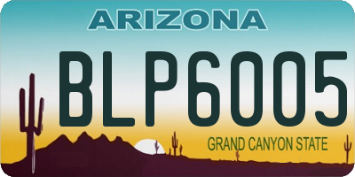 AZ license plate BLP6005