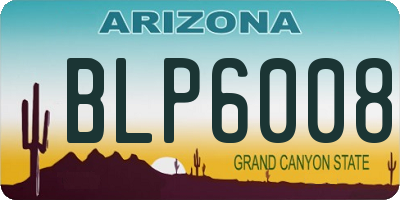 AZ license plate BLP6008
