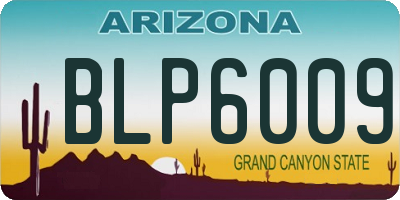 AZ license plate BLP6009