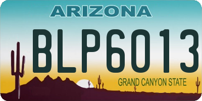AZ license plate BLP6013