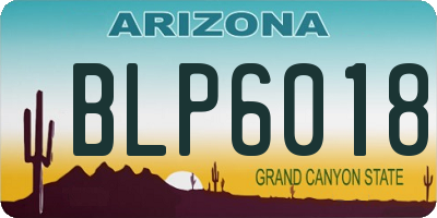 AZ license plate BLP6018