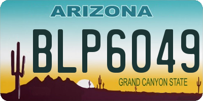 AZ license plate BLP6049