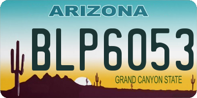 AZ license plate BLP6053