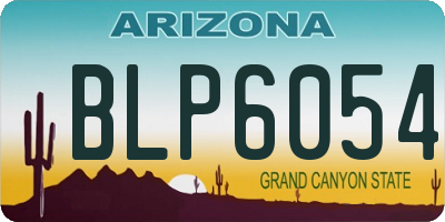 AZ license plate BLP6054
