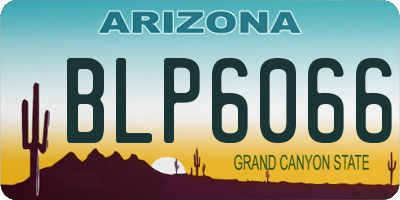 AZ license plate BLP6066