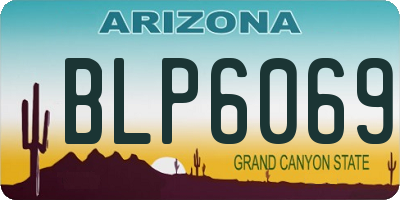 AZ license plate BLP6069