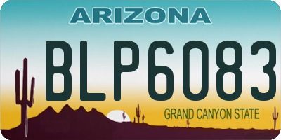 AZ license plate BLP6083