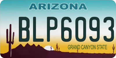AZ license plate BLP6093