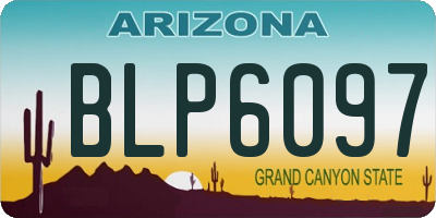 AZ license plate BLP6097