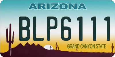 AZ license plate BLP6111