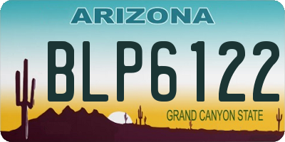 AZ license plate BLP6122