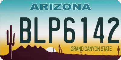 AZ license plate BLP6142