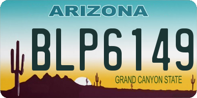 AZ license plate BLP6149
