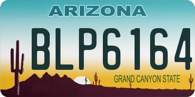 AZ license plate BLP6164