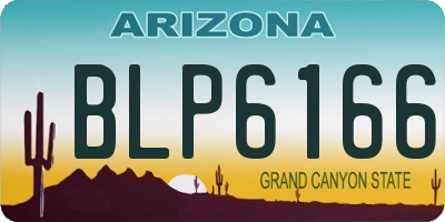 AZ license plate BLP6166