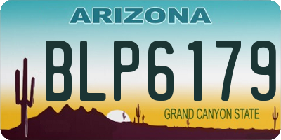 AZ license plate BLP6179