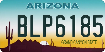 AZ license plate BLP6185