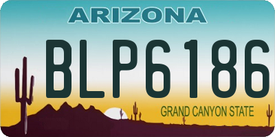AZ license plate BLP6186