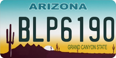 AZ license plate BLP6190