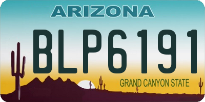 AZ license plate BLP6191