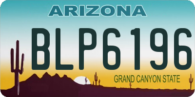 AZ license plate BLP6196
