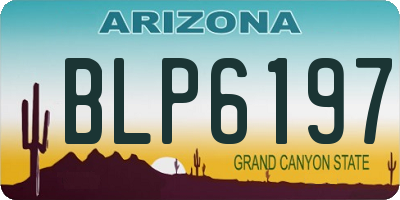 AZ license plate BLP6197