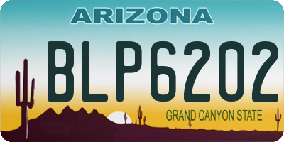 AZ license plate BLP6202