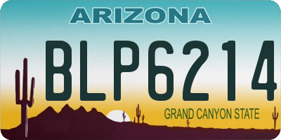 AZ license plate BLP6214