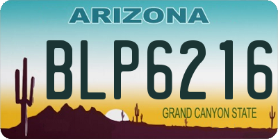 AZ license plate BLP6216
