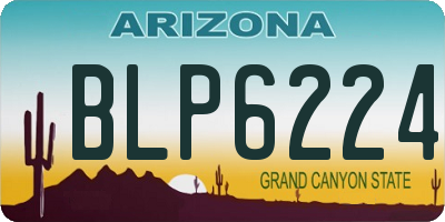 AZ license plate BLP6224