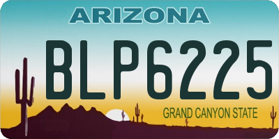 AZ license plate BLP6225