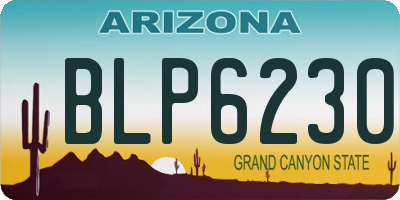 AZ license plate BLP6230