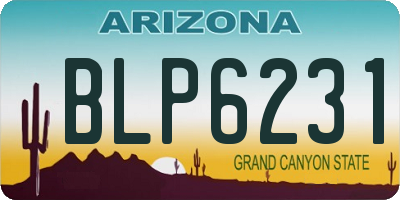 AZ license plate BLP6231