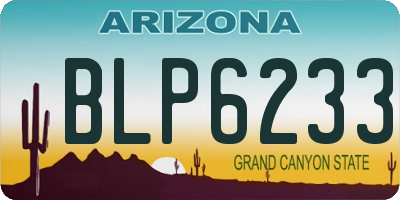 AZ license plate BLP6233