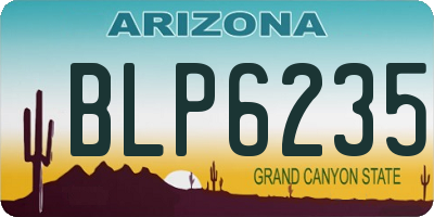 AZ license plate BLP6235