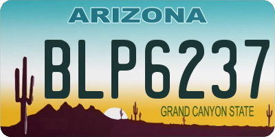 AZ license plate BLP6237
