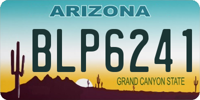 AZ license plate BLP6241