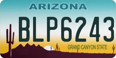 AZ license plate BLP6243
